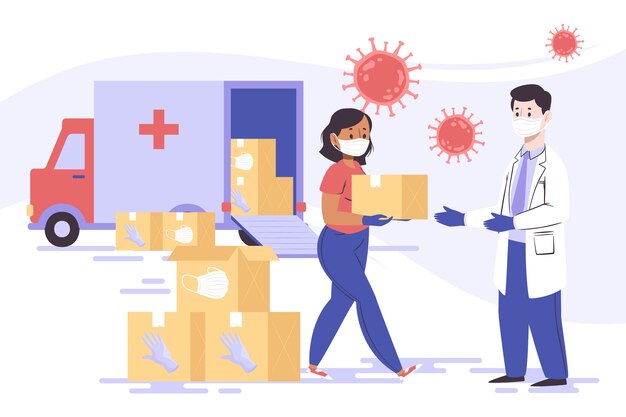 Concepto de ayuda humanitaria