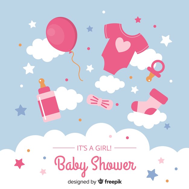 Concepto de baby shower para niña