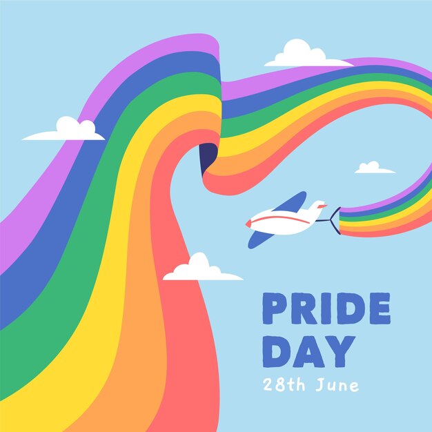 Concepto de bandera del día del orgullo