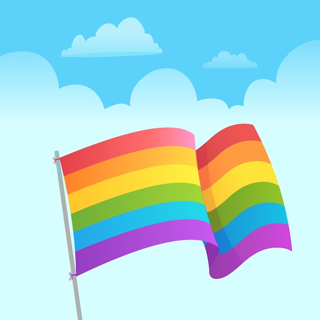 Vector gratuito concepto de bandera del día del orgullo