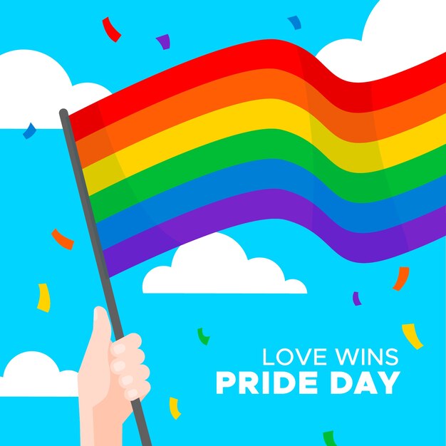 Concepto de bandera del día del orgullo