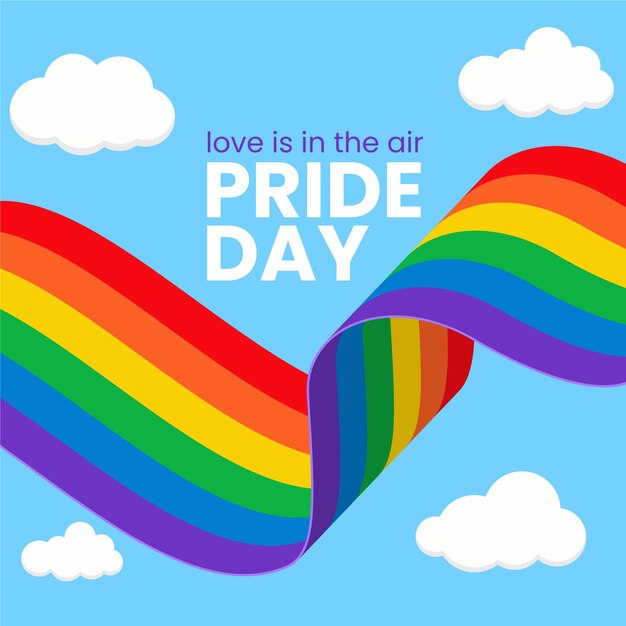 Concepto de bandera del día del orgullo