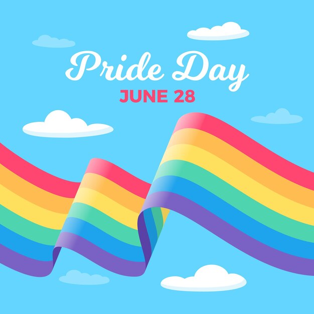 Concepto de bandera del día del orgullo