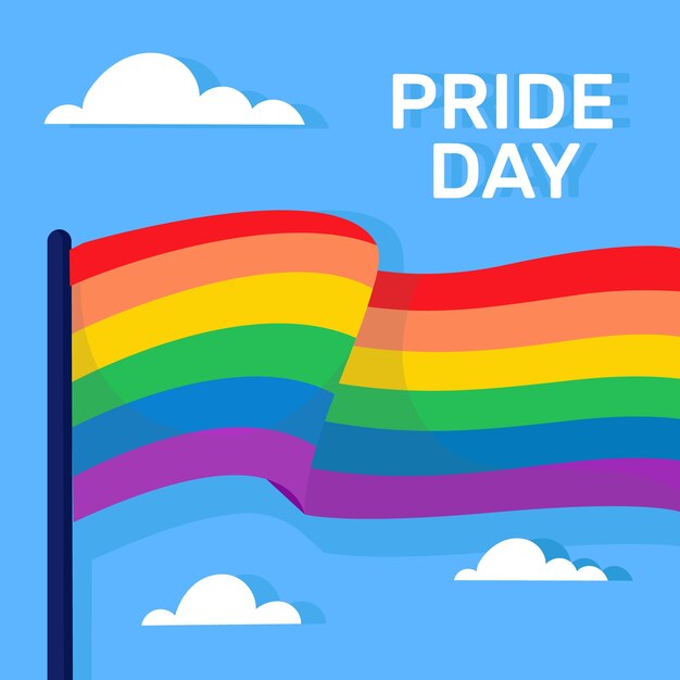Concepto de bandera del día del orgullo