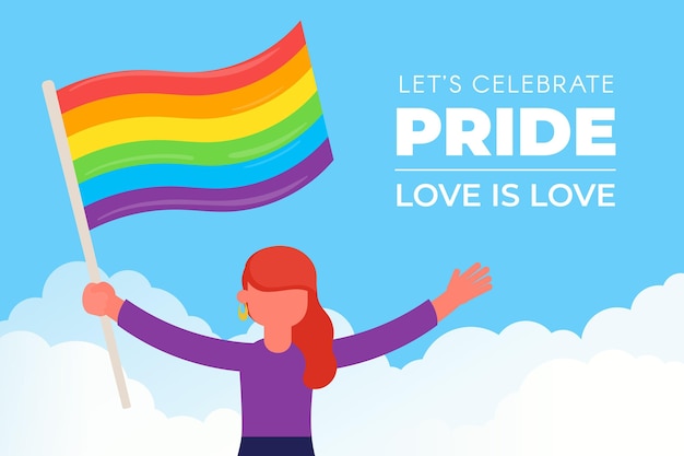 Concepto de bandera del día del orgullo