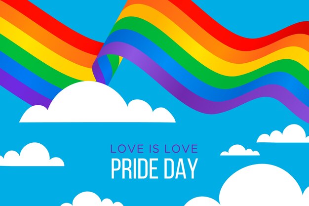Concepto de bandera del hermoso día del orgullo