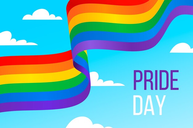Concepto de bandera del hermoso día del orgullo