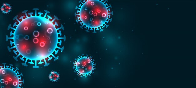 Concepto de banner de infección por coronavirus o enfermedad de covid-19