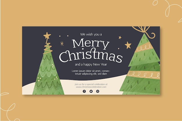 Concepto de banner de Navidad