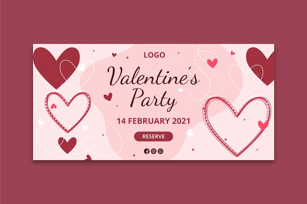 Concepto de banner de San Valentín