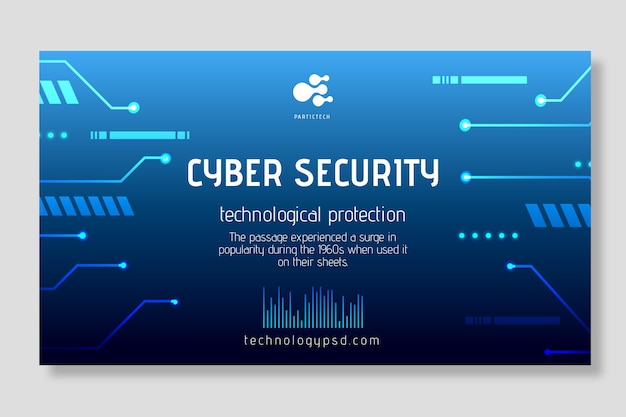Vector gratuito concepto de banner de seguridad cibernética