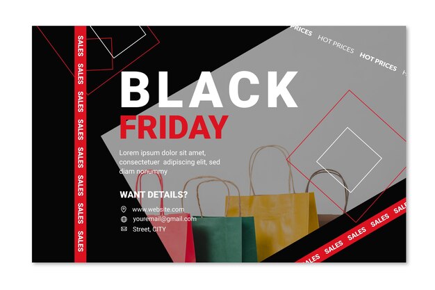 Concepto de banner de viernes negro
