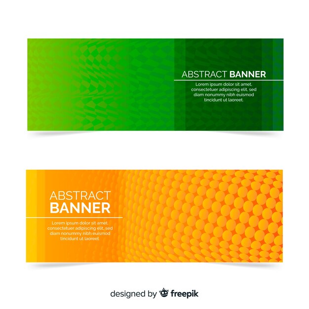 Concepto de banners abstractos modernos