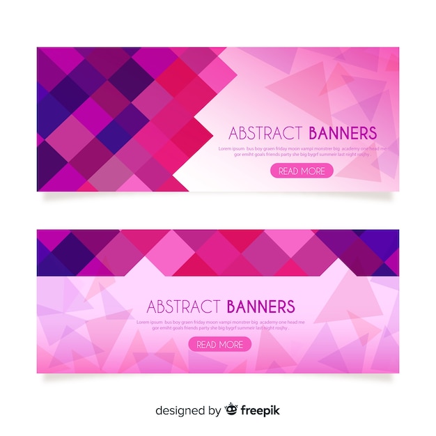 Vector gratuito concepto de banners abstractos