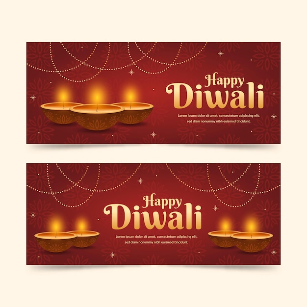 Concepto de banners de diwali