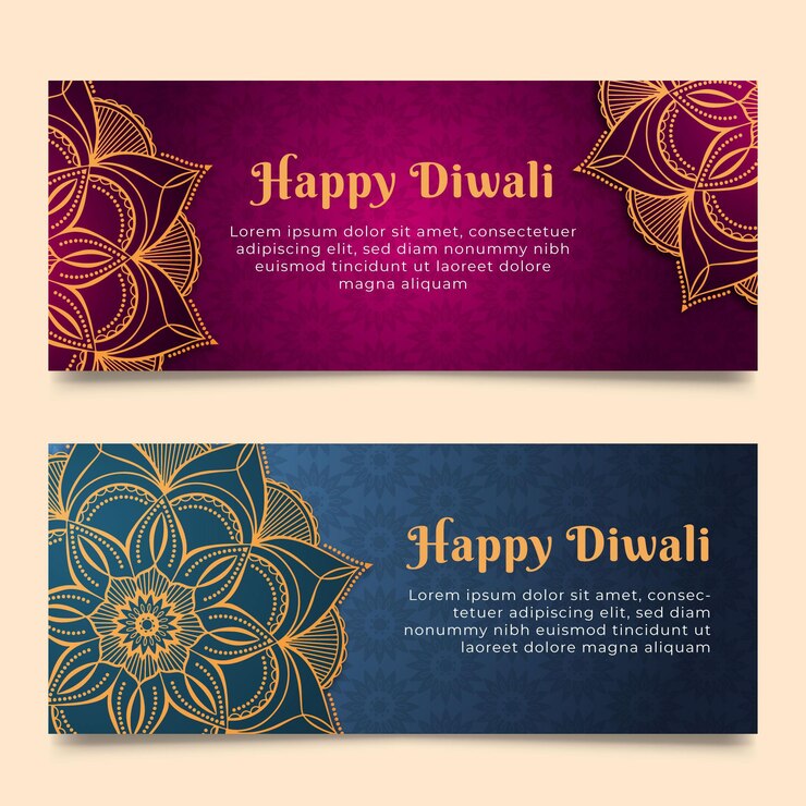 Vector gratuito concepto de banners de diwali
