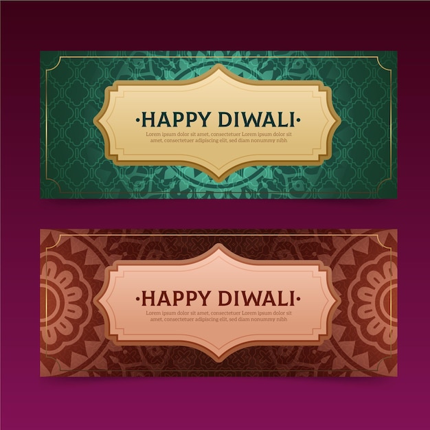Concepto de banners de diwali