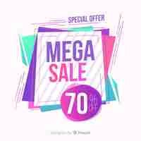 Vector gratuito concepto de banners de mega sale