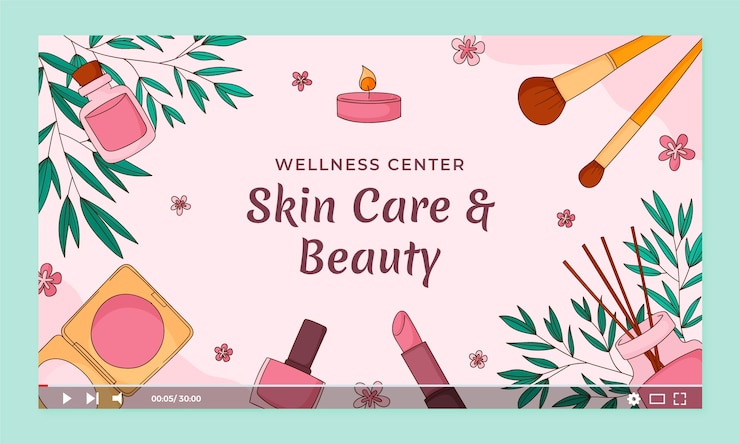 Vector gratuito concepto de belleza miniatura de youtube