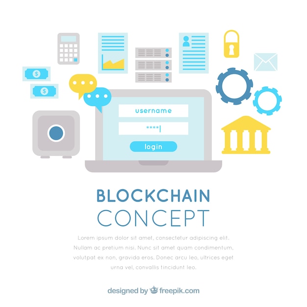 Vector gratuito concepto de blockchain