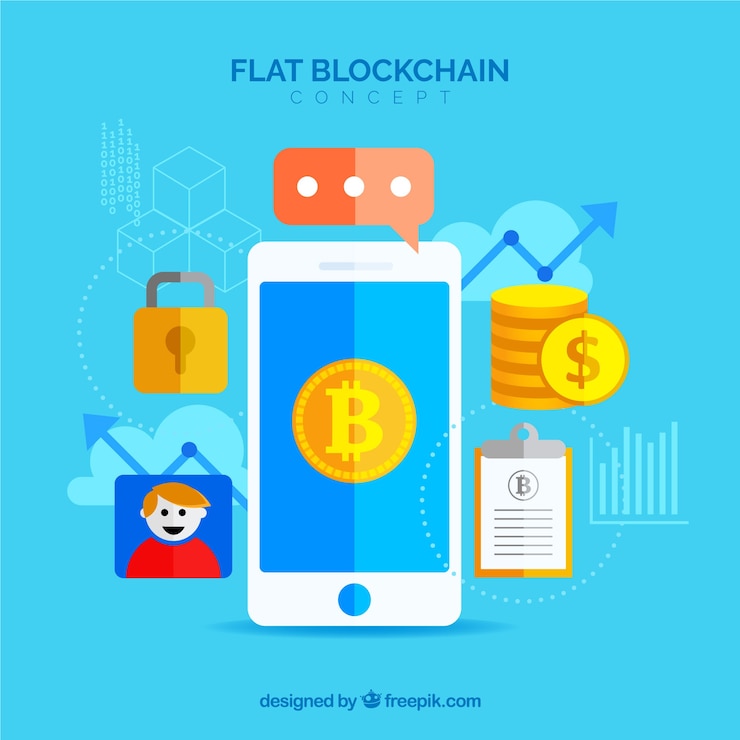 Vector gratuito concepto de blockchain