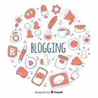 Vector gratuito concepto de blogging