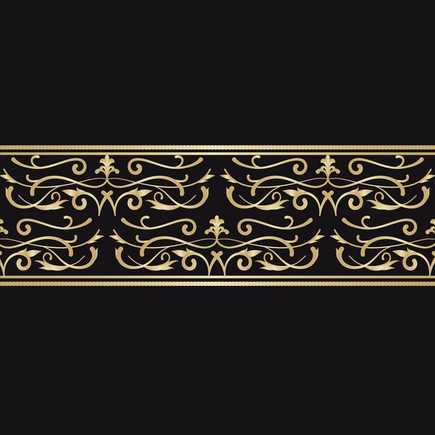 Concepto de borde dorado ornamental