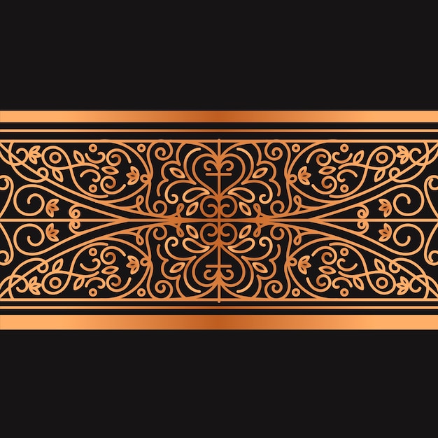 Concepto de borde dorado ornamental