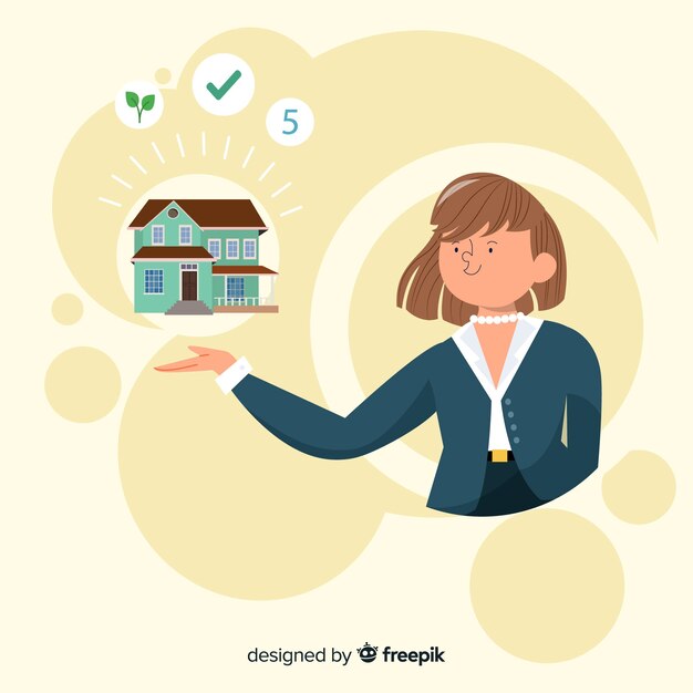 Concepto de búsqueda de casa para la página de destino