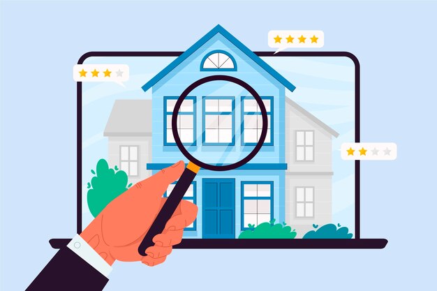 Concepto de búsqueda inmobiliaria