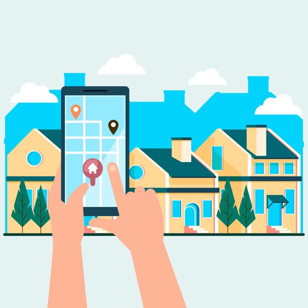Concepto de búsqueda inmobiliaria
