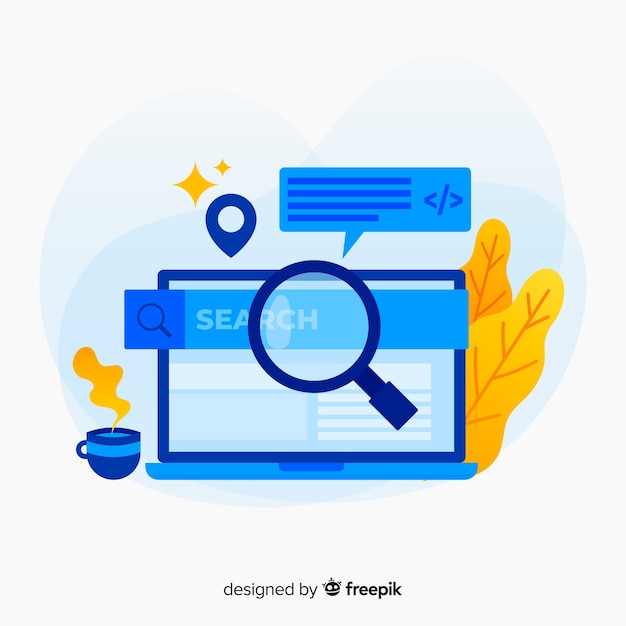 Concepto de busqueda para landing page