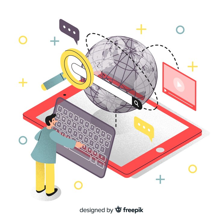 Vector gratuito concepto de busqueda para landing page