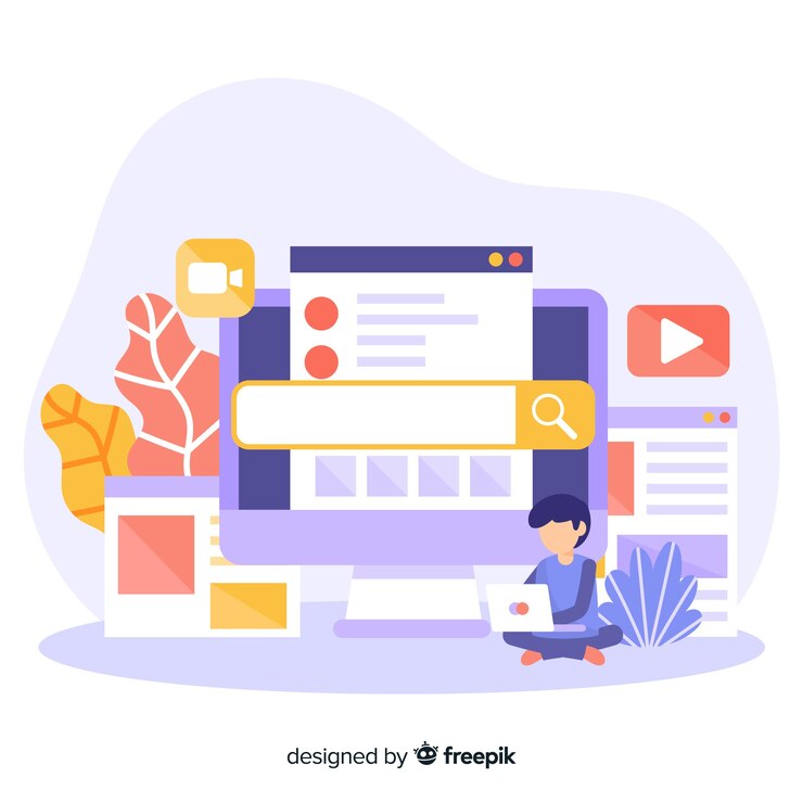 Vector gratuito concepto de busqueda para landing page