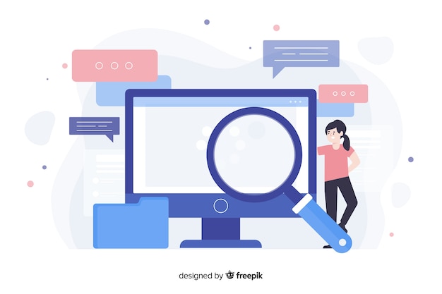 Concepto de busqueda para landing page