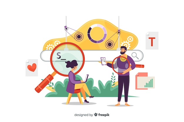 Concepto de busqueda para landing page