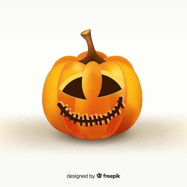 Vector gratuito concepto de calabaza de halloween aislada