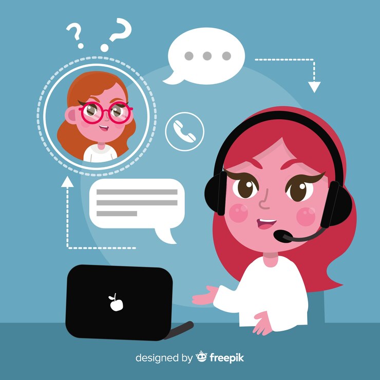 Vector gratuito concepto call center diseño plano