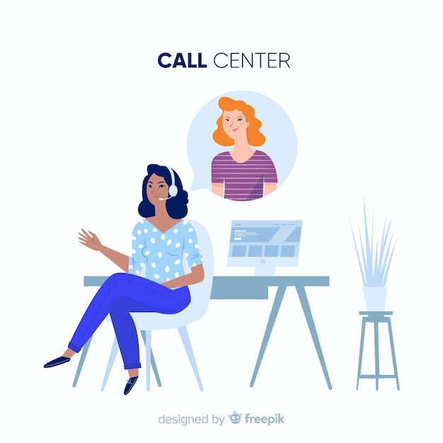 Concepto de call center