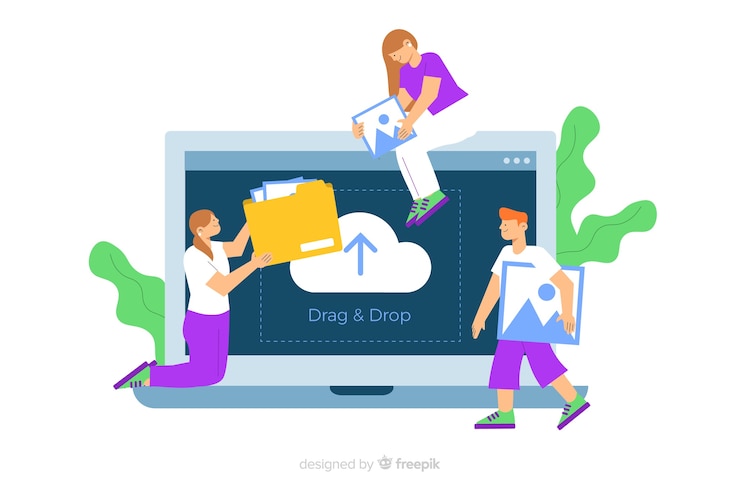 Vector gratuito concepto de carga de imágenes para la página de destino