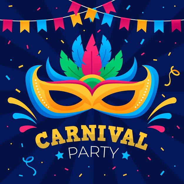 Concepto de carnaval de diseño plano