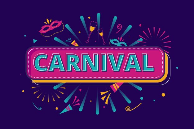 Concepto de carnaval de diseño plano