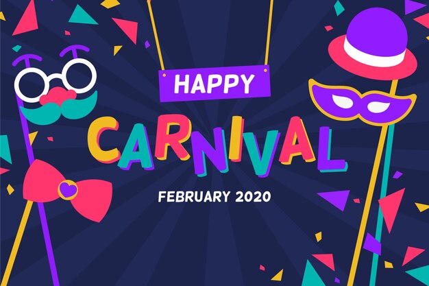 Concepto de carnaval de diseño plano