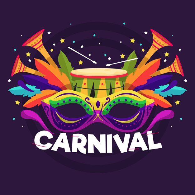 Concepto de carnaval de diseño plano