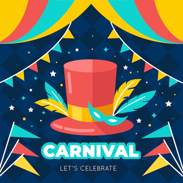 Concepto de carnaval de diseño plano