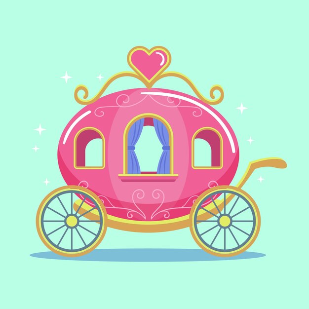 Concepto de carro de cenicienta de cuento de hadas
