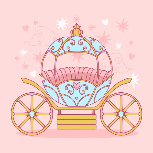 Concepto de carro de cuento de hadas