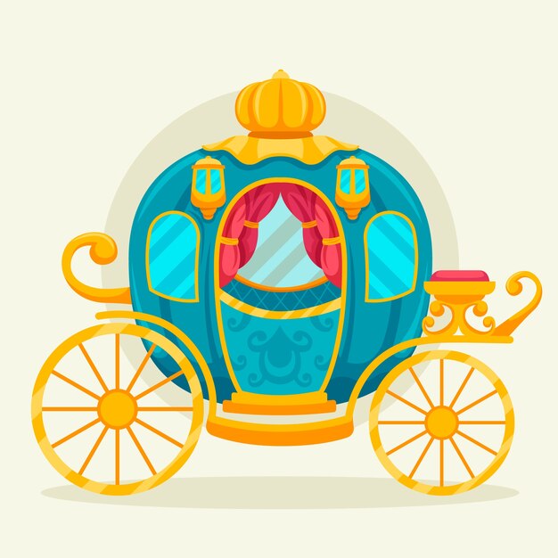 Concepto de carro de cuento de hadas
