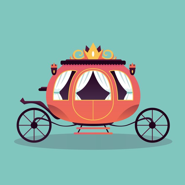 Concepto de carro de cuento de hadas