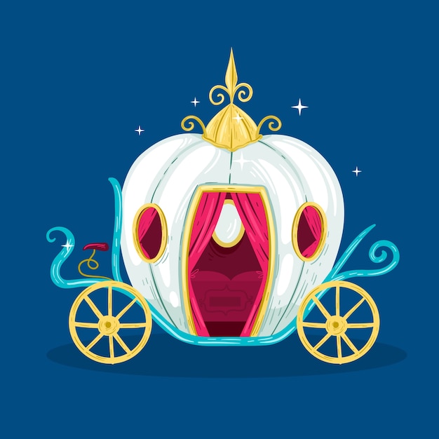Concepto de carro de cuento de hadas